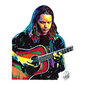 Billy Strings Guitar Bluegrass Outlaw Country Music Poster Print Wall Art 18x24